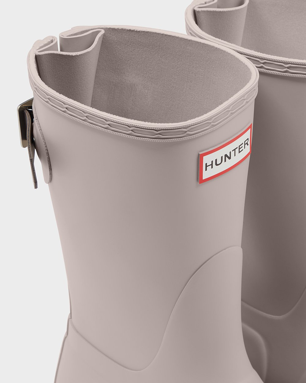 Galochas Curtas Hunter Feminina Cinzentas - Original Back Adjustable - 10NYSGUWF